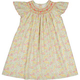 Prune Floral Frills Bishop Dress