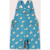 Blue Elephants Dungaree Shorts, Blue