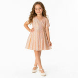 Shine Like a Star Peach Sequin Birthday Dress for Girls