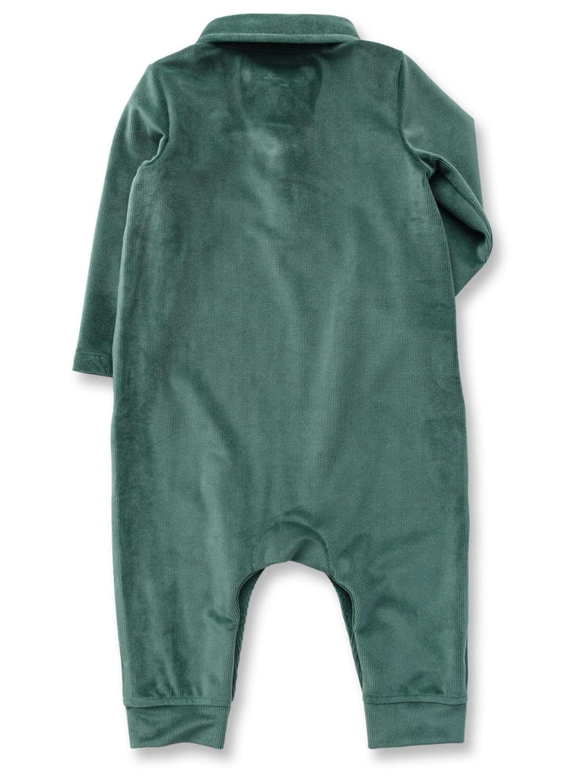 Pine Teddy Buttondown Romper