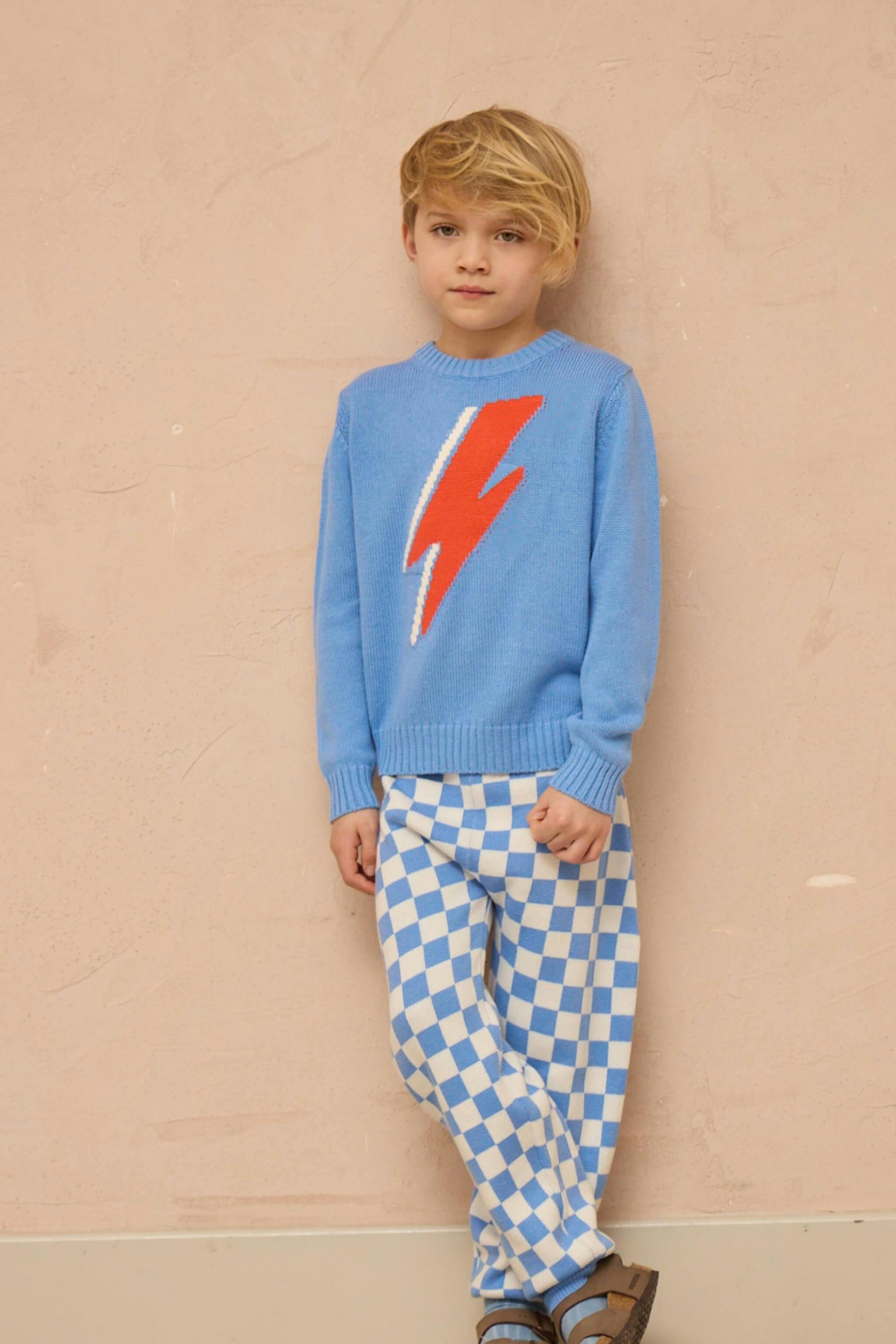 Lightning Bolt Jumper | Azure