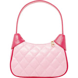 Quilted Zip Top Shoulder Bag