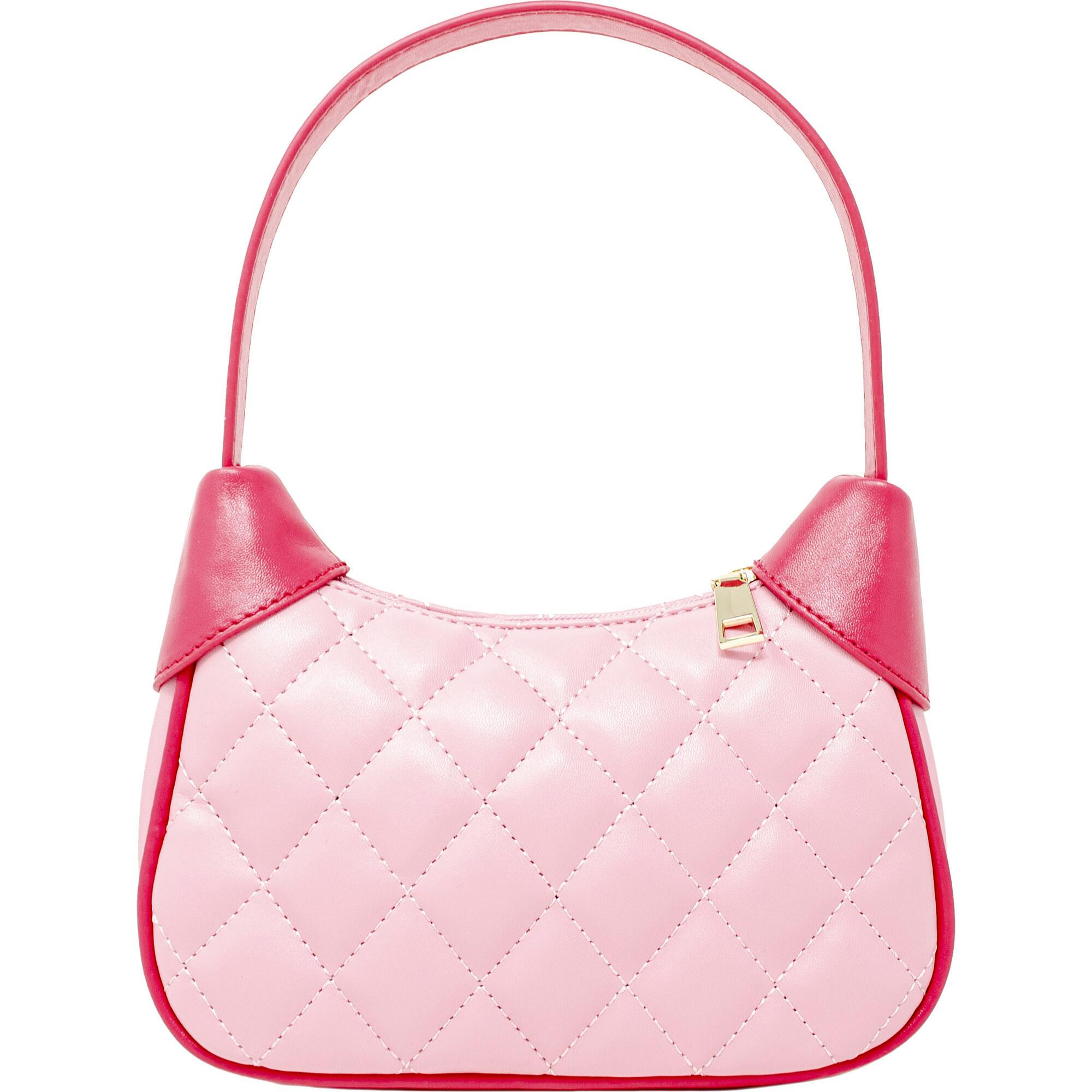 Quilted Zip Top Shoulder Bag