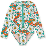 Long Sleeve One-Piece Swimsuit, Green