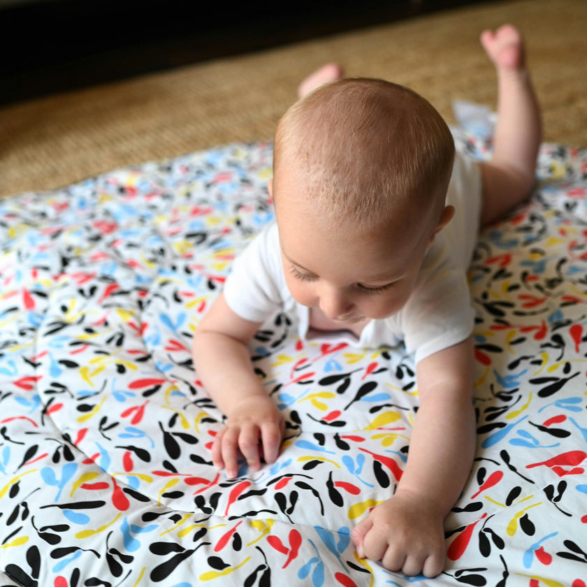 Plant Print Reversible Round Playmat