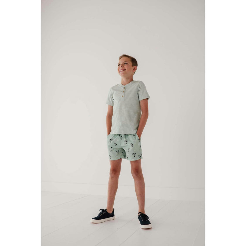 Short Sleeve Henley Shirt