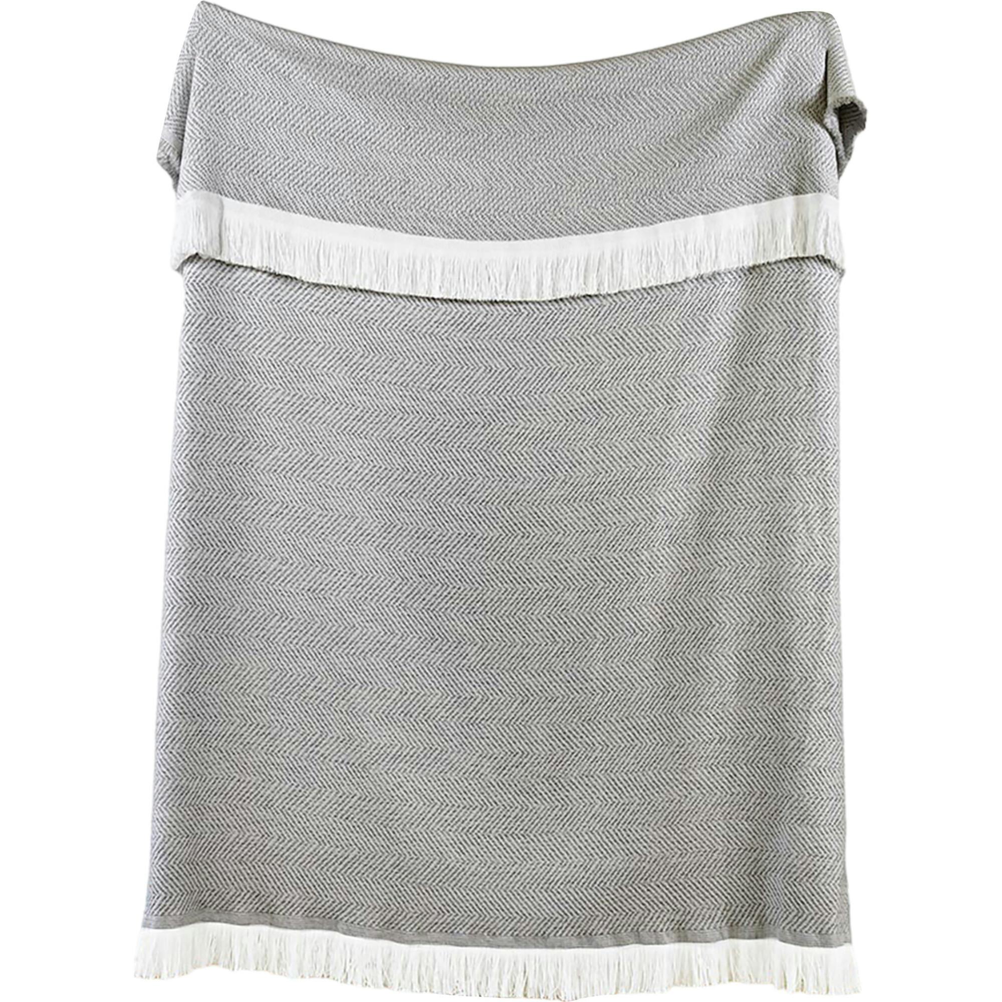 Herringbone Stain Resistant Indoor Outdoor Throw