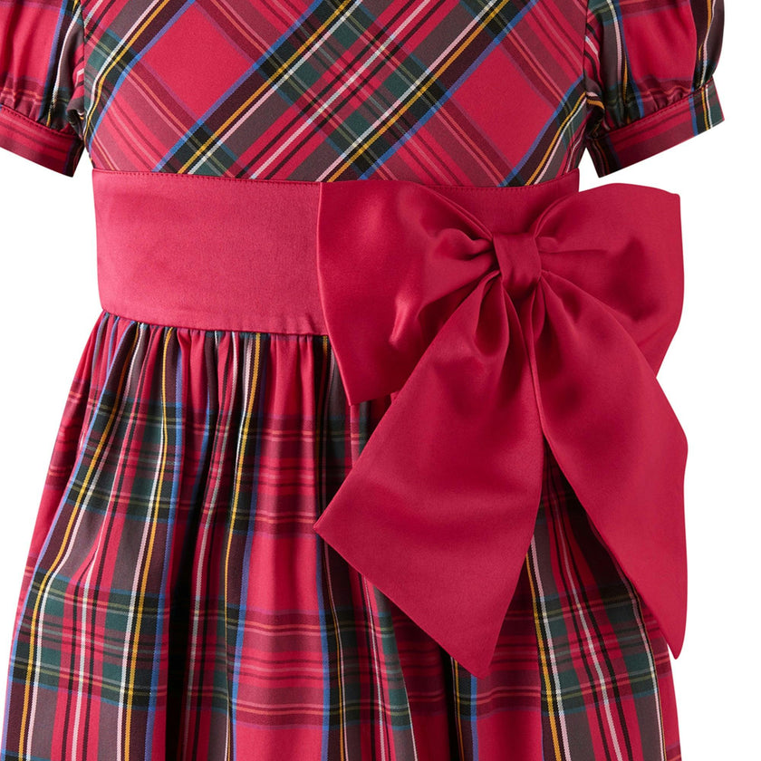 Red Tartan Bow Dress