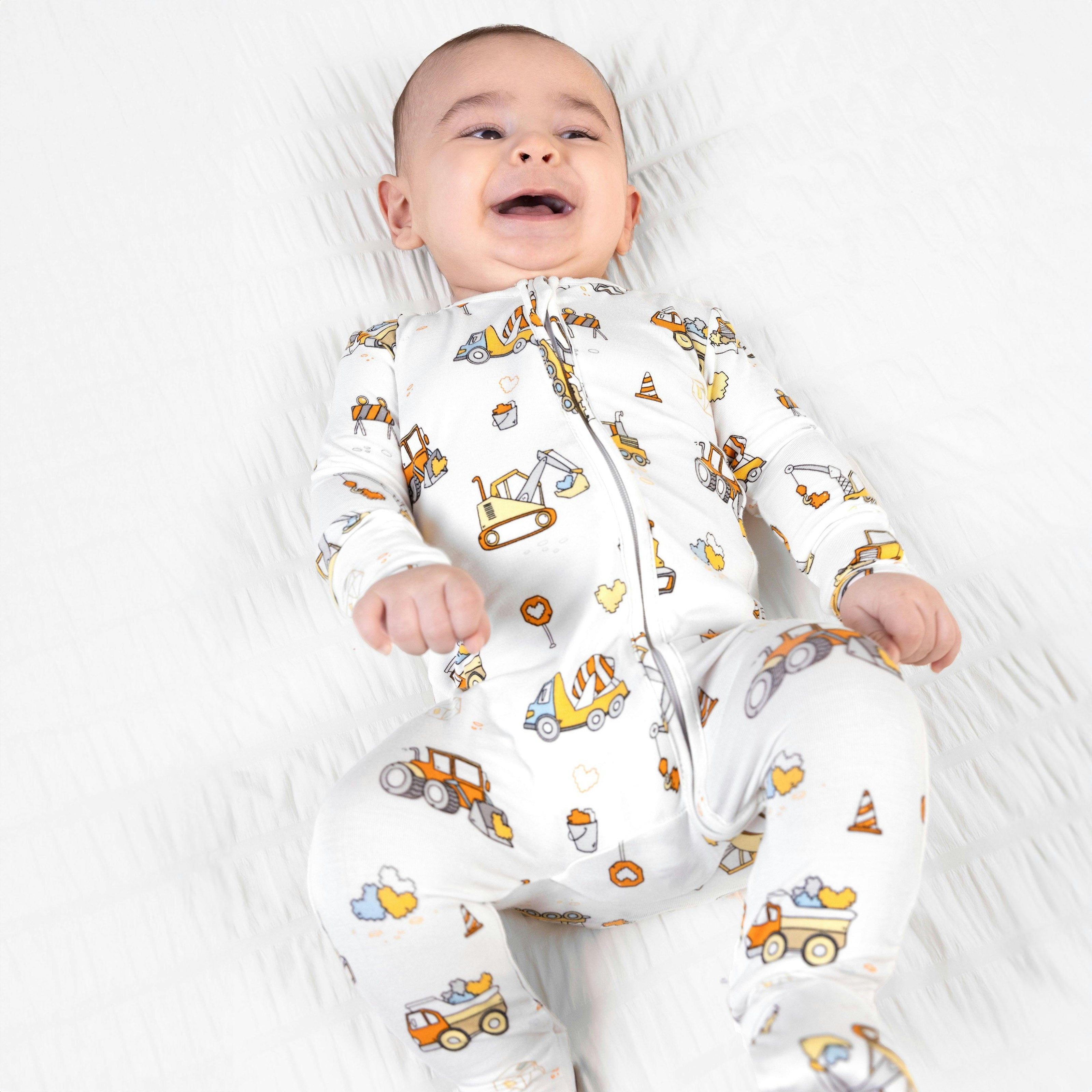 Love Trucks White Bamboo Convertible Footie
