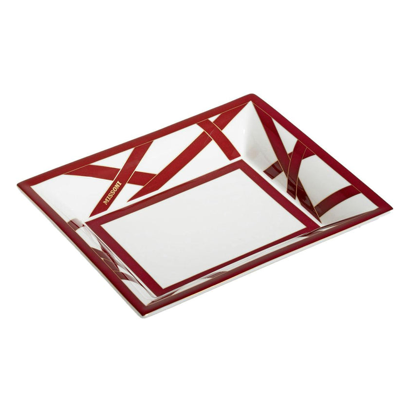 NASTRI BORDEAUX Luxury Box Rectangular Tidy Tray Large - 21,4*17,2 cm