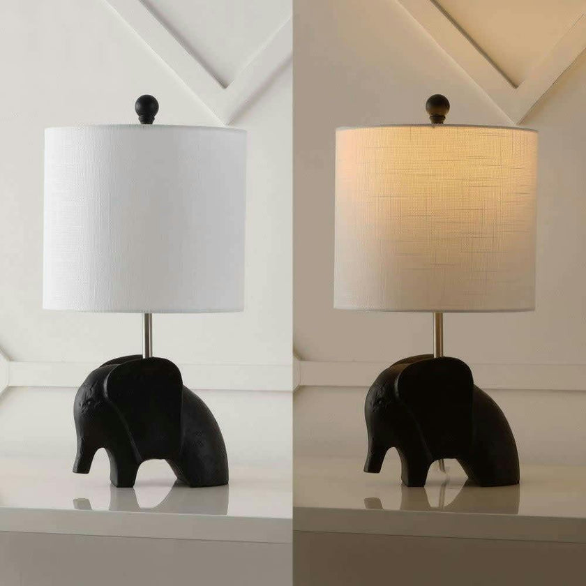 Koda Eclectic Southwestern Resin/Iron Elephant LED Kids Table Lamp