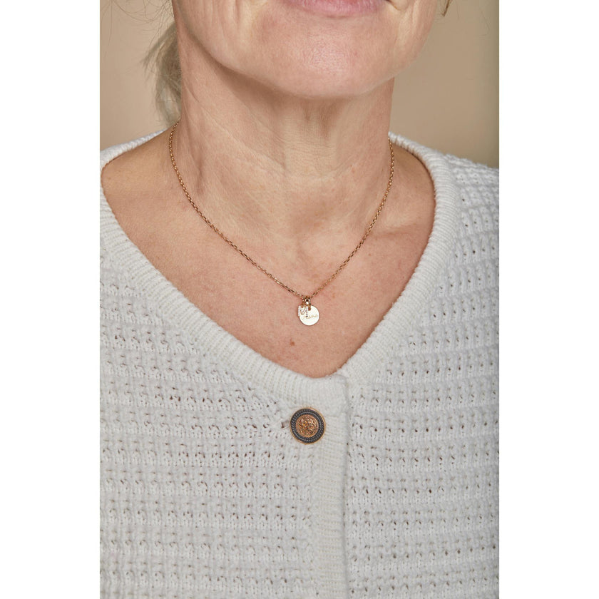 Personalized Mini Crystal Alphabet Necklace, 14k Gold Plated