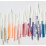 Silver Glitter Dipped Candles