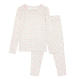 Girls Antique Floral Pima Pajama Set