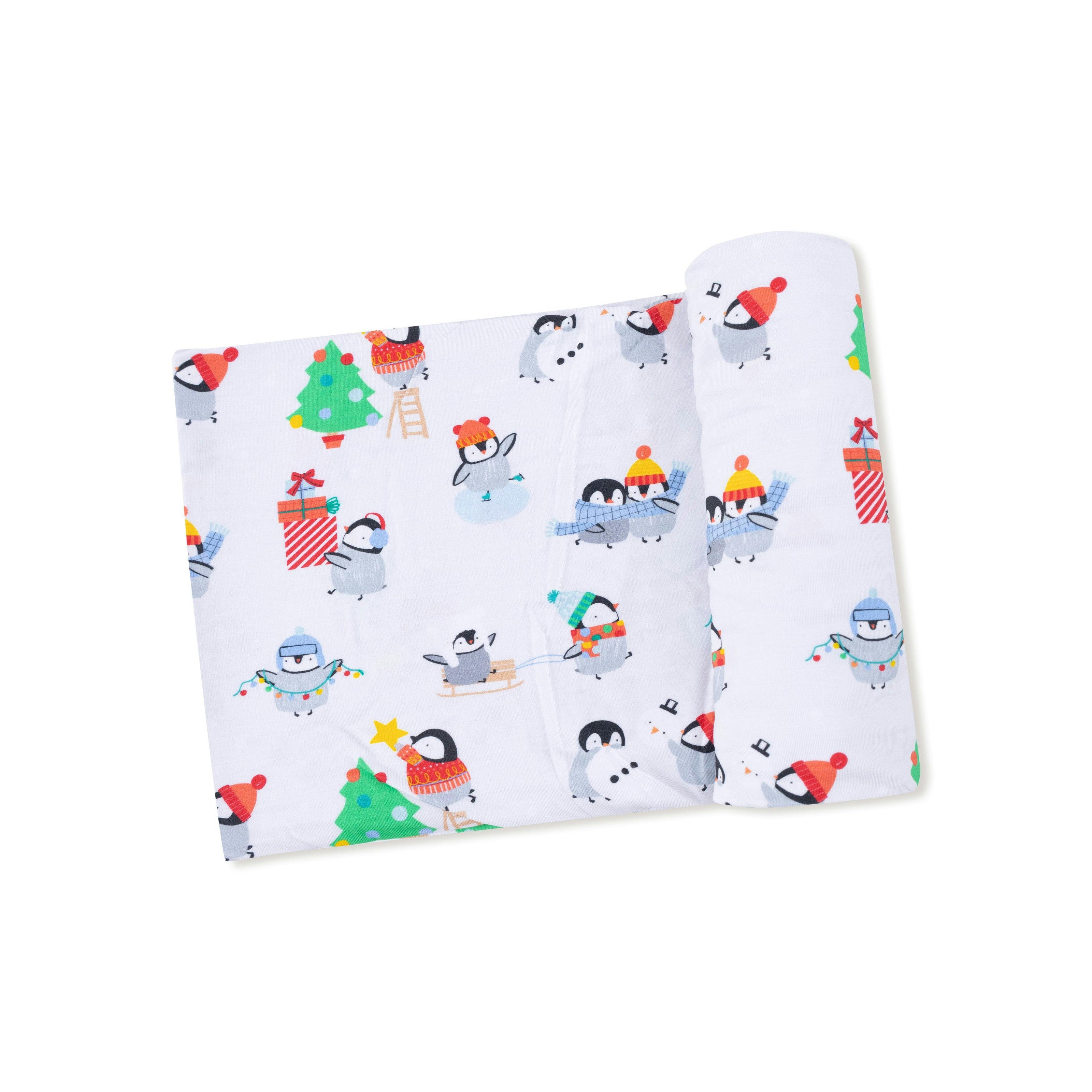 Holiday Penguins - Swaddle Blanket