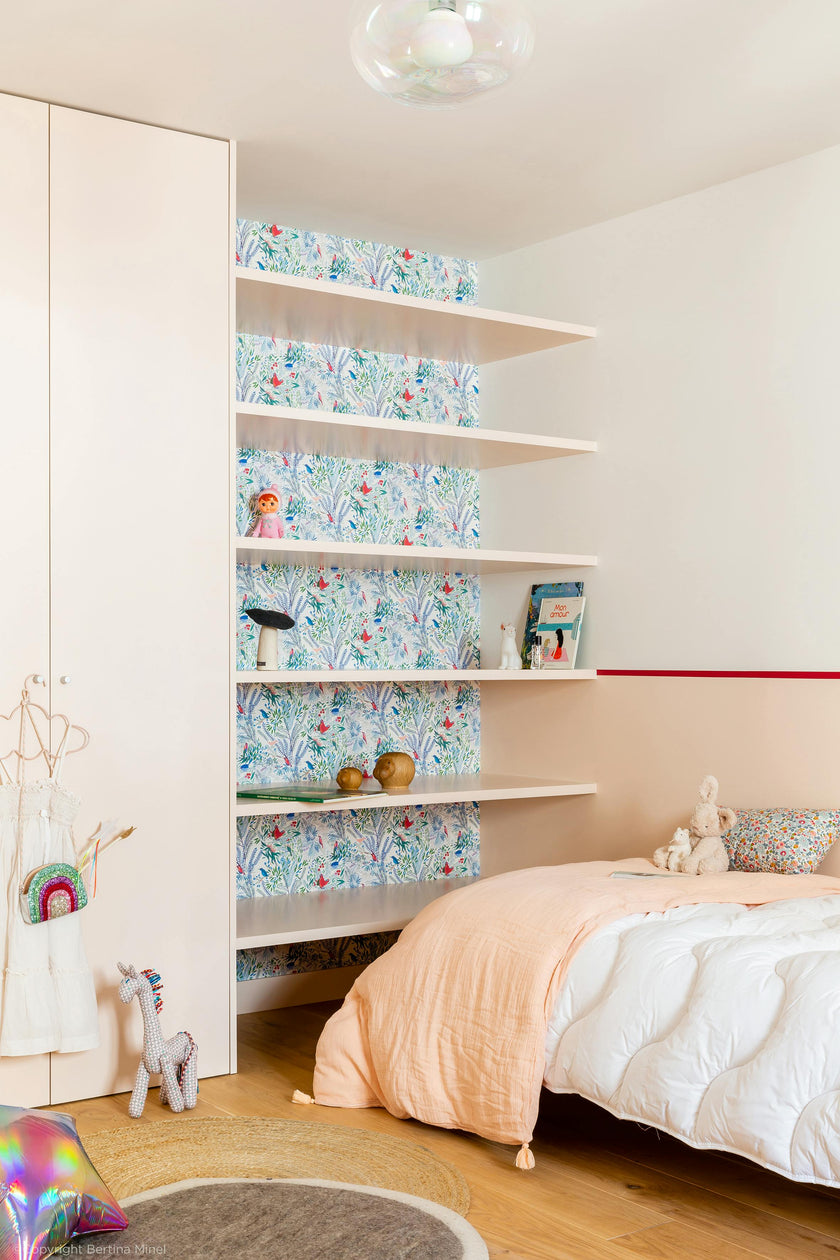 Wallpaper JAZZ color Bleu