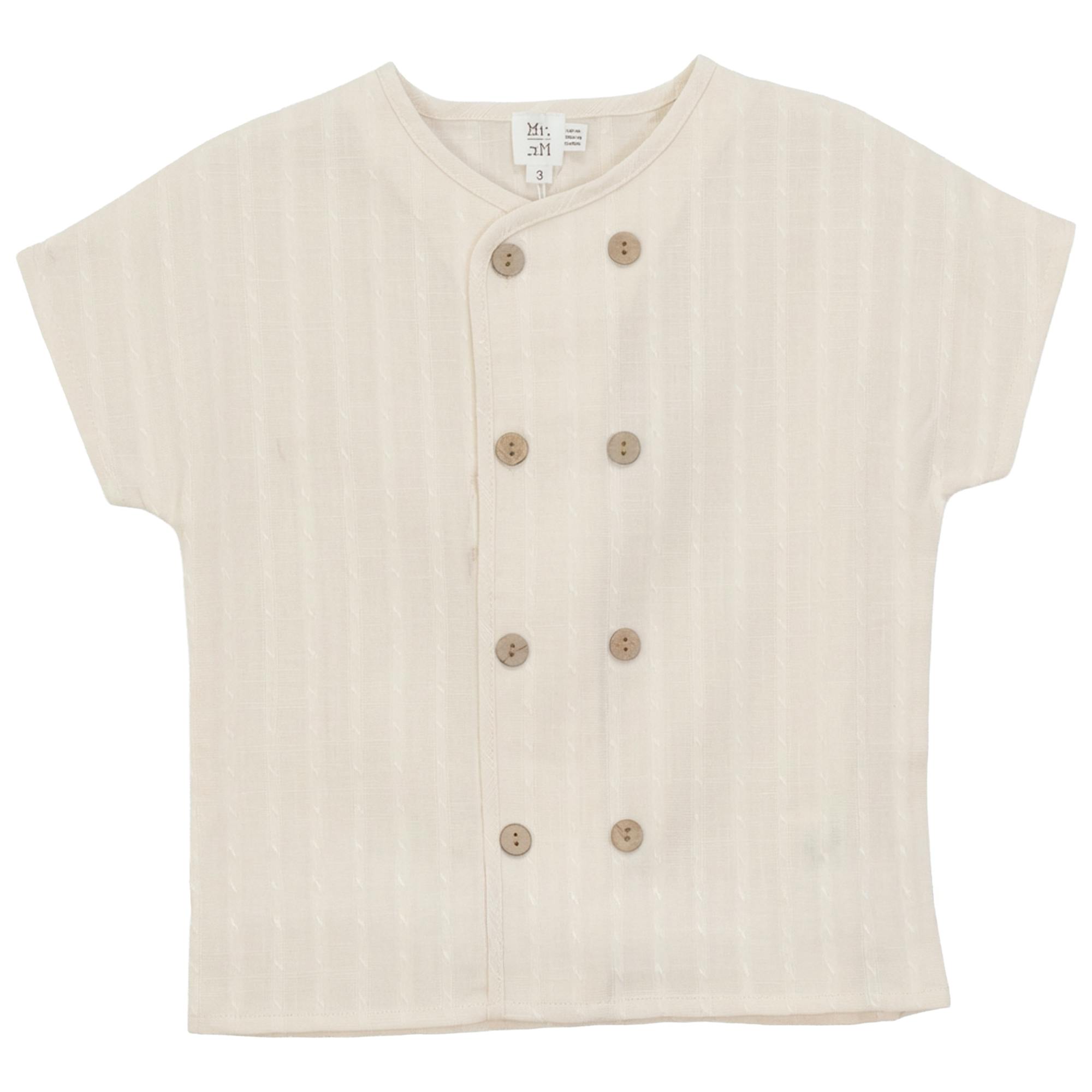 Textured Double Breasted Shirt