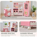 Teamson Kids Little Chef Savannah Wooden Play Kitchen With 21 Accessories