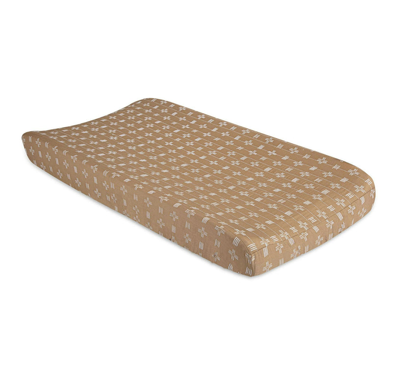 Ezra Copper Dash Cotton Quilted Change Pad Cover