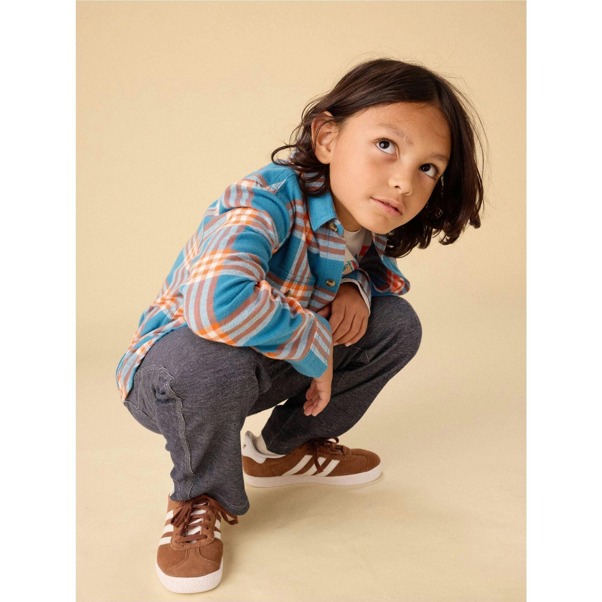 Flannel Button Up Shirt, Multi