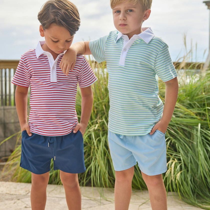 Short Sleeve Polo - Americana Stripe