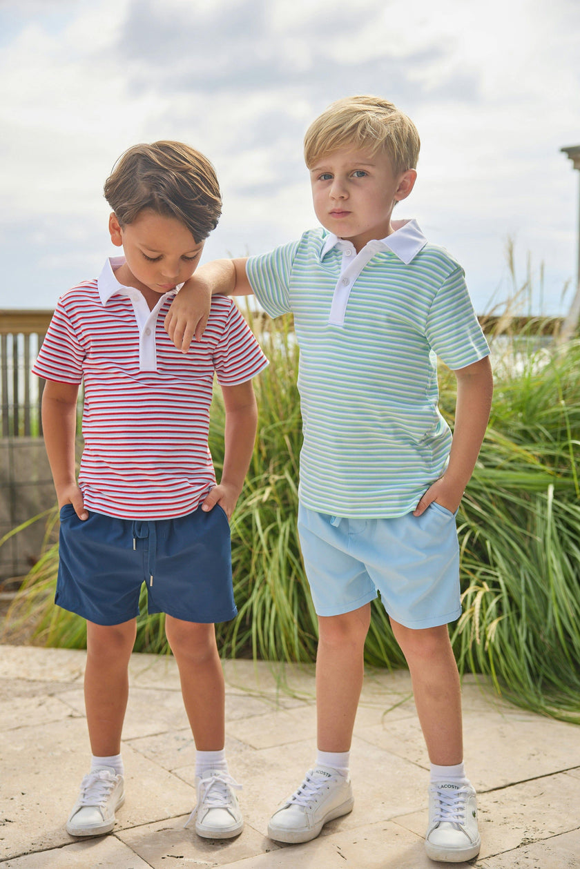 Short Sleeve Polo - Americana Stripe