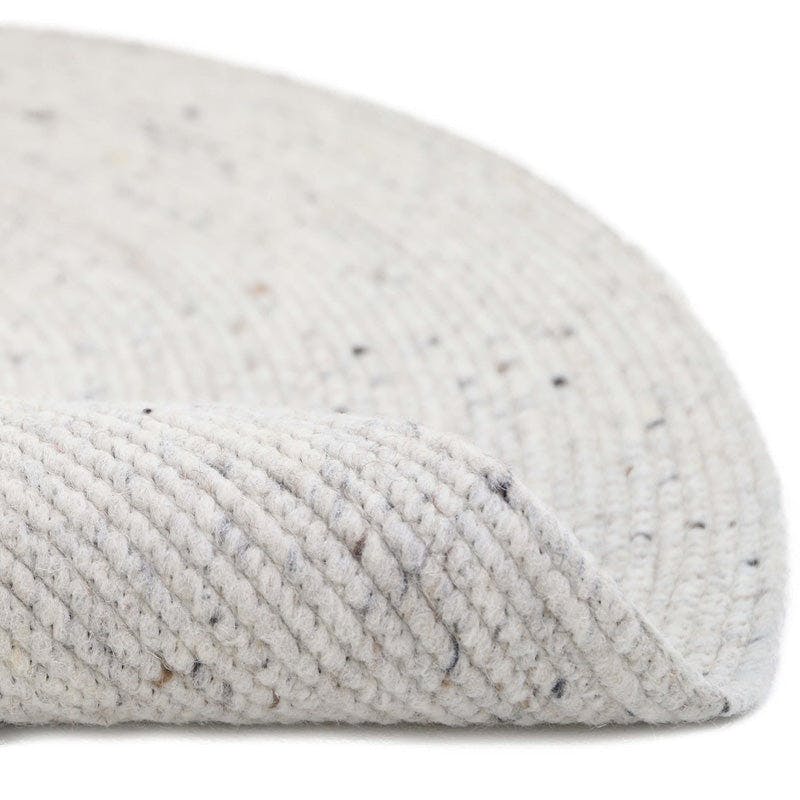 Neethu Hand-Crafted Felted Wool Round Rug, Natural