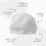 CHARLIE 10-Pack Baby Hats
