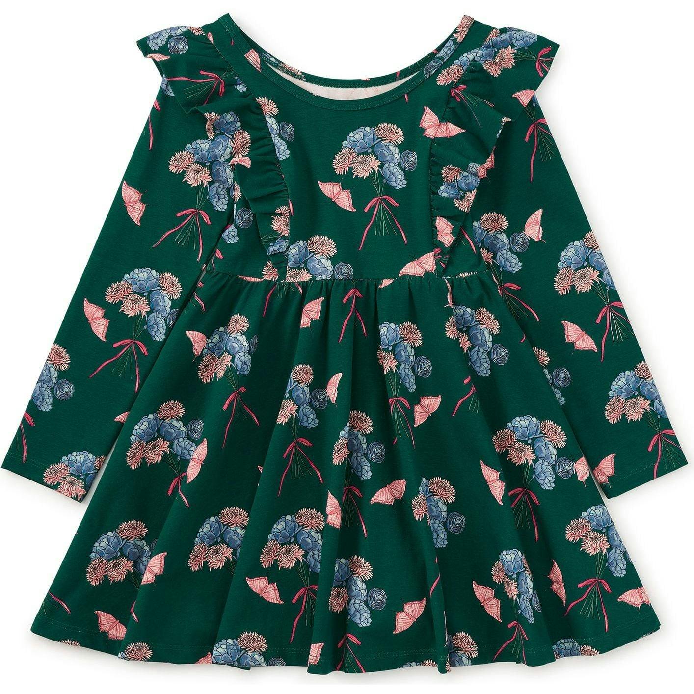 Ruffle Shoulder Ballet Dress, Multi