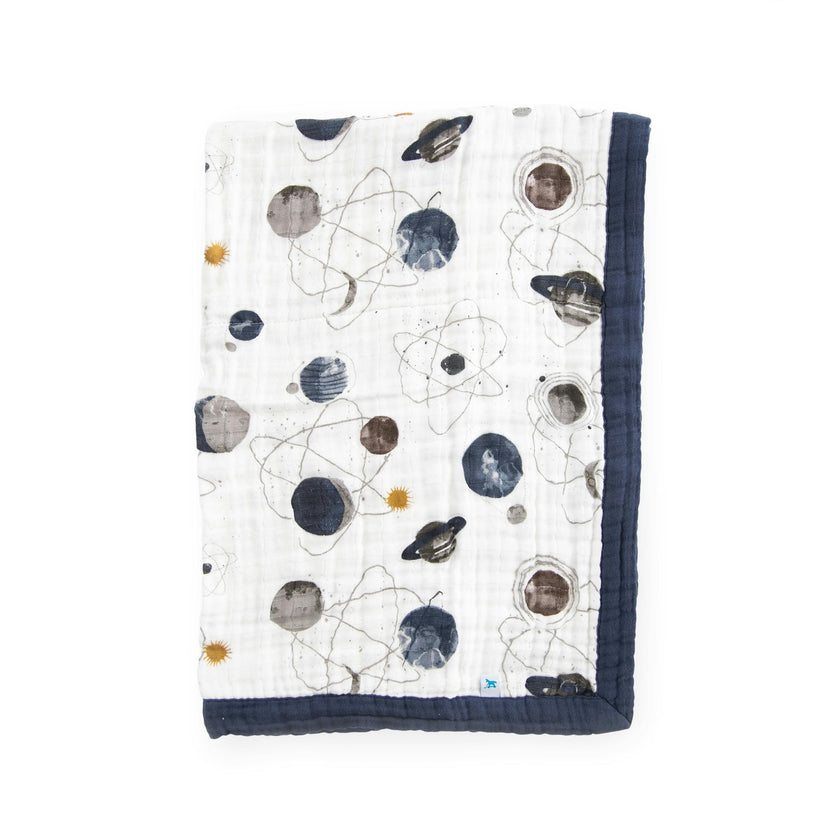 Cotton Muslin Baby Quilt - Planetary