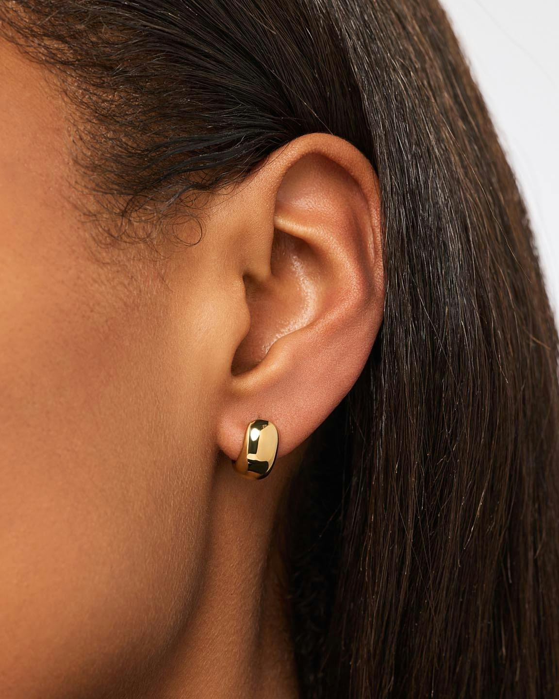 Gold Hoop Earrings - Giulia Bold