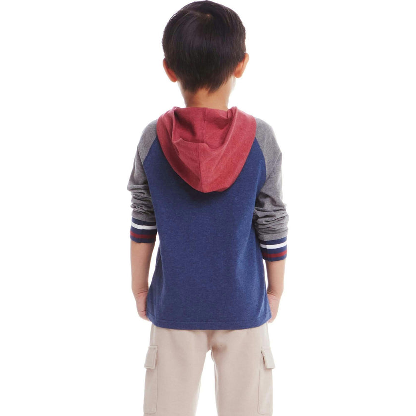 Kids Hooded Colorblocked Jersey Tee