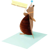 Honey Bear Stand-Up Birthday Card