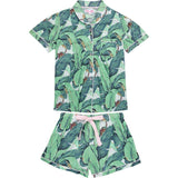 Women's Martinique® Green Banana Leaf Short PJ Set - Organic Cotton Poplin