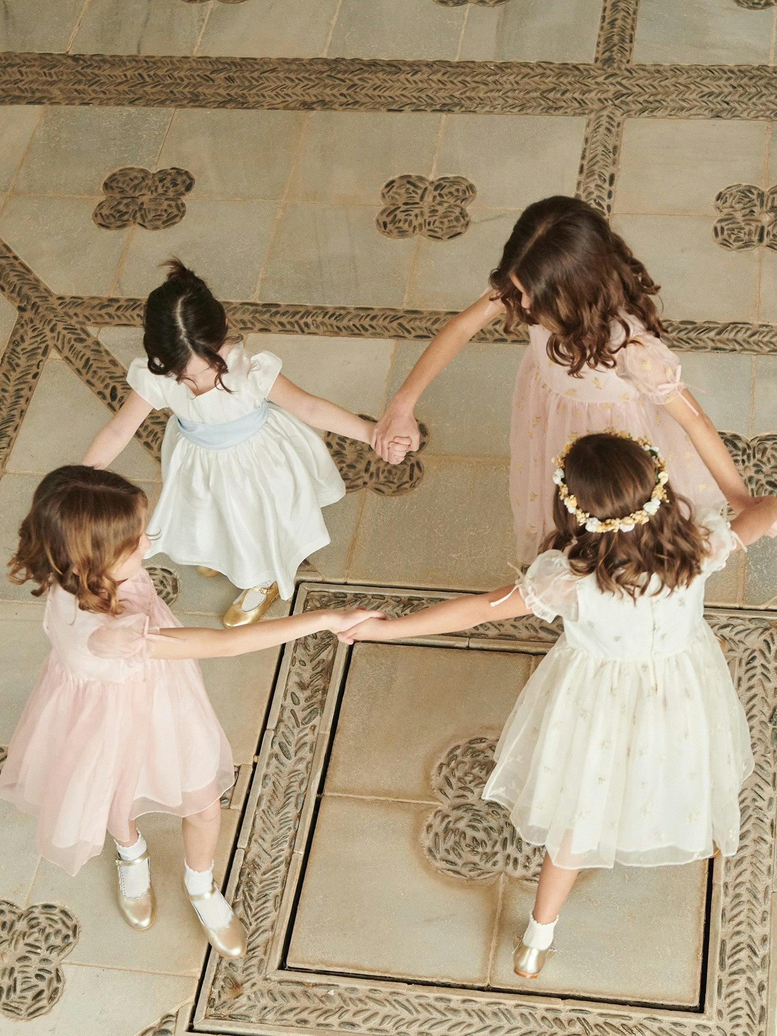 Ivory Emilie Silk Ceremony Girl Dress