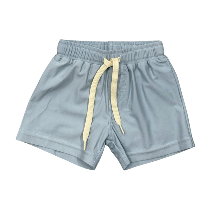 Boys Swim Shorts in Dusty Sky Blue