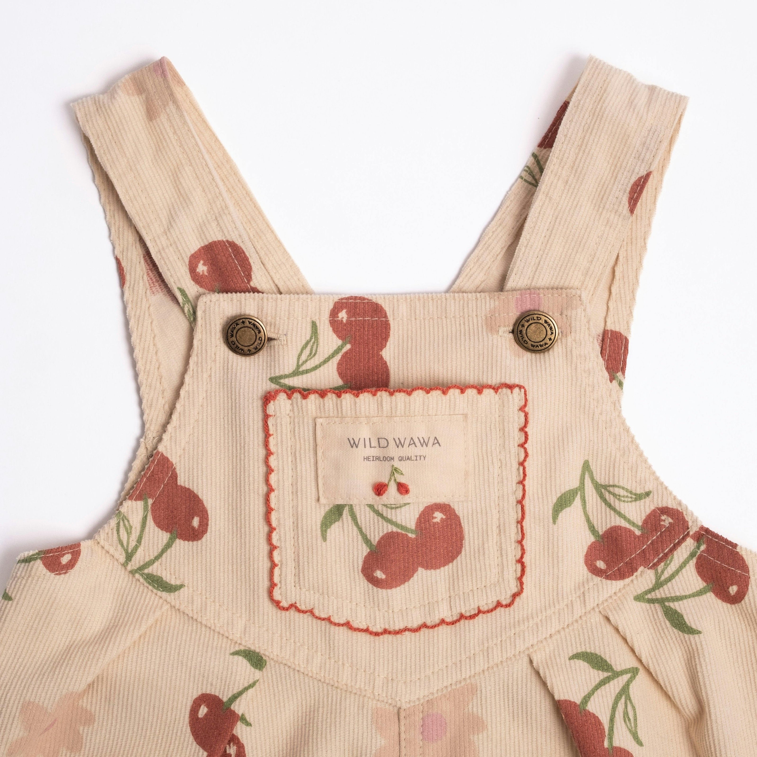 Overall Romper in Cherry Bloom