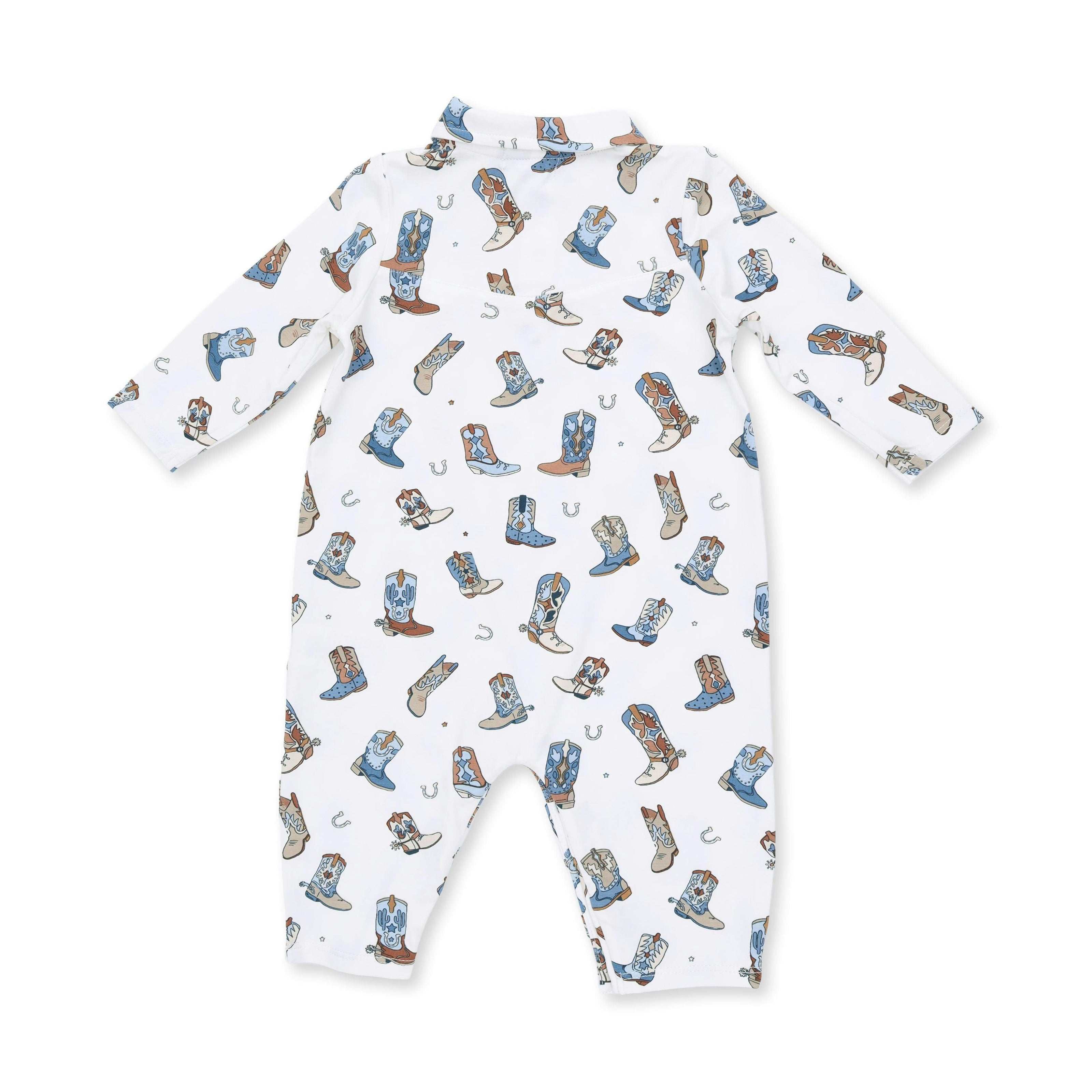 Buckaroo Boots - Long Sleeve Cowboy Romper