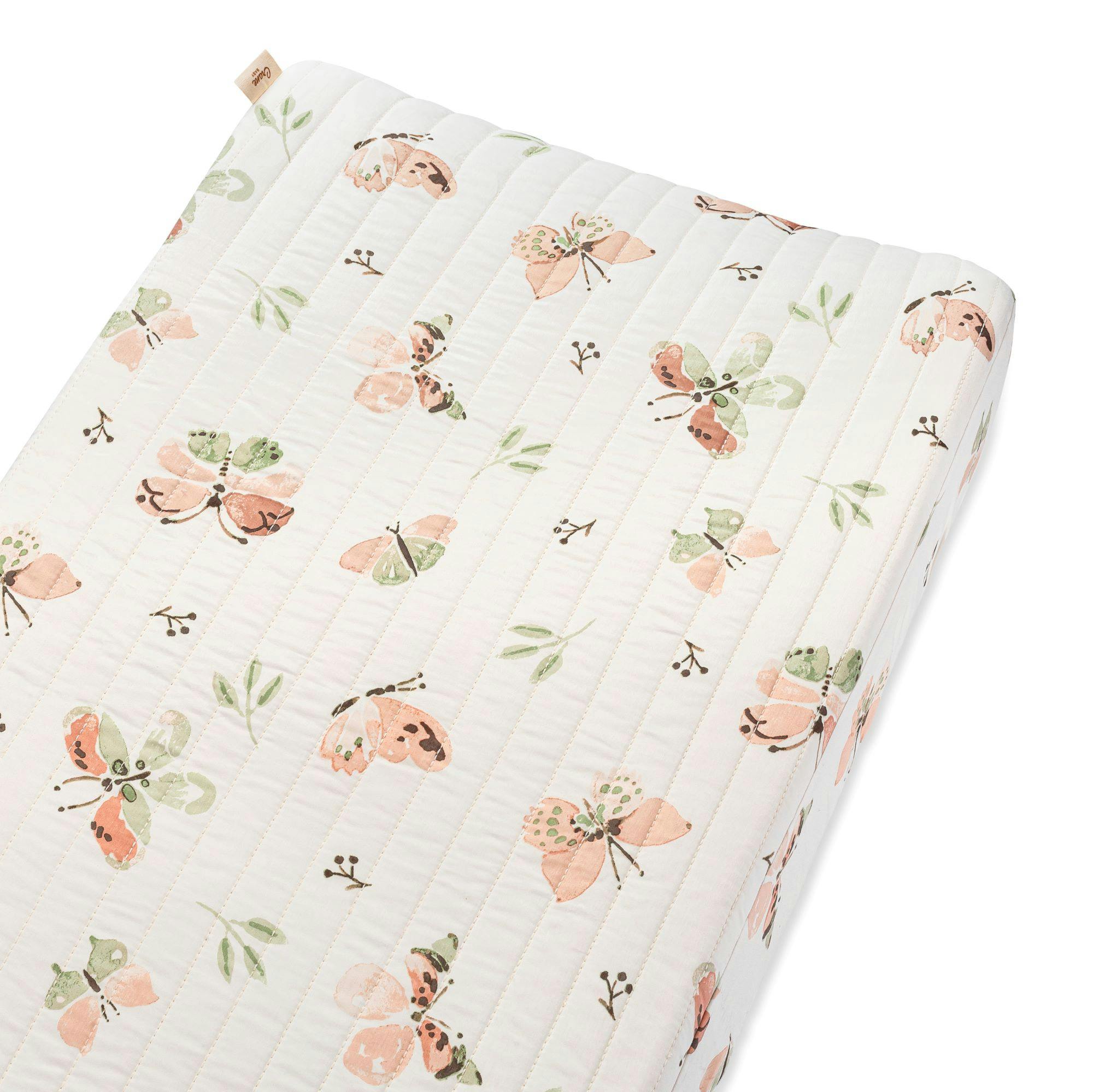 Parker Butterfly Cotton Quilted Change Pad Cover