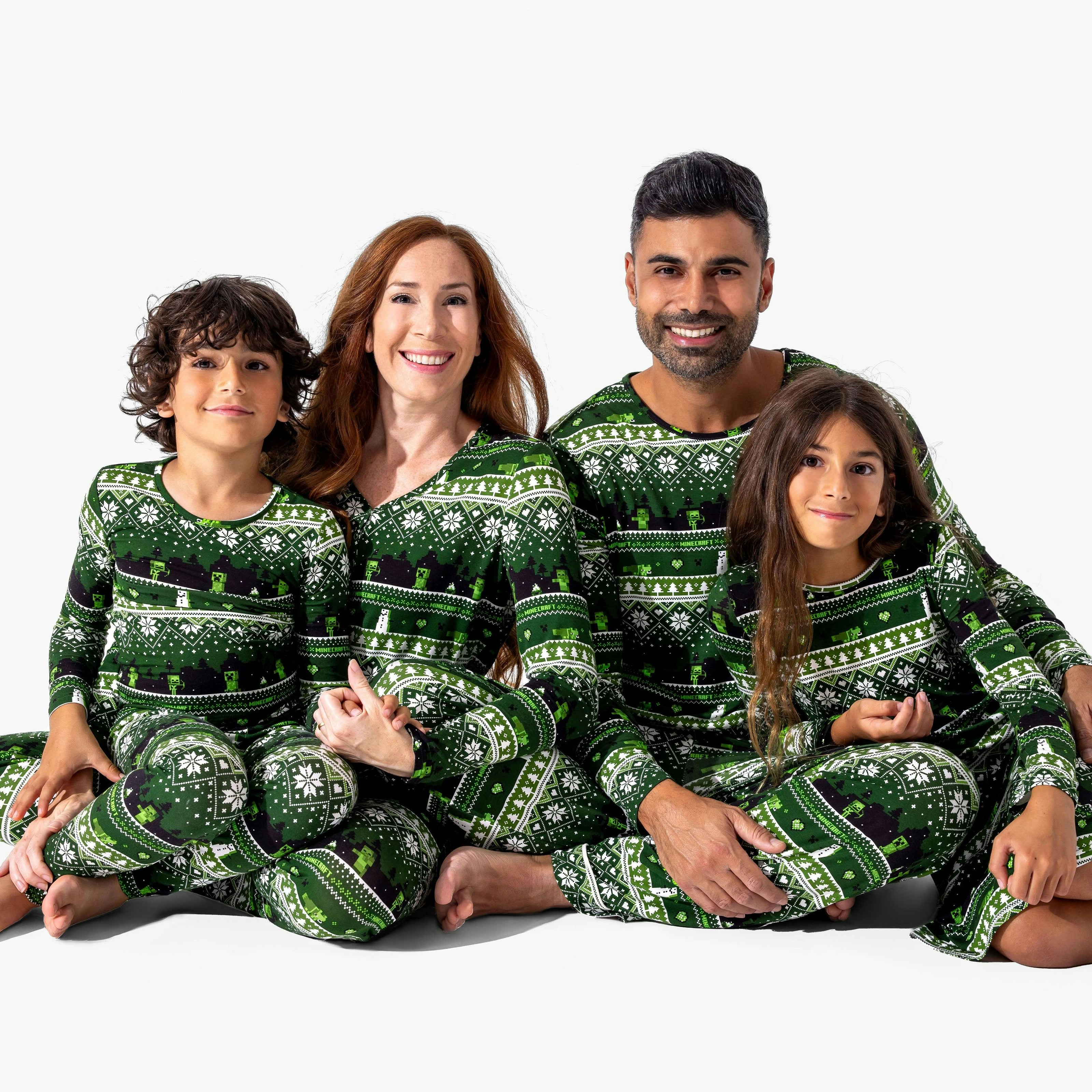 Minecraft Creeper Holiday Bamboo Kids Pajamas