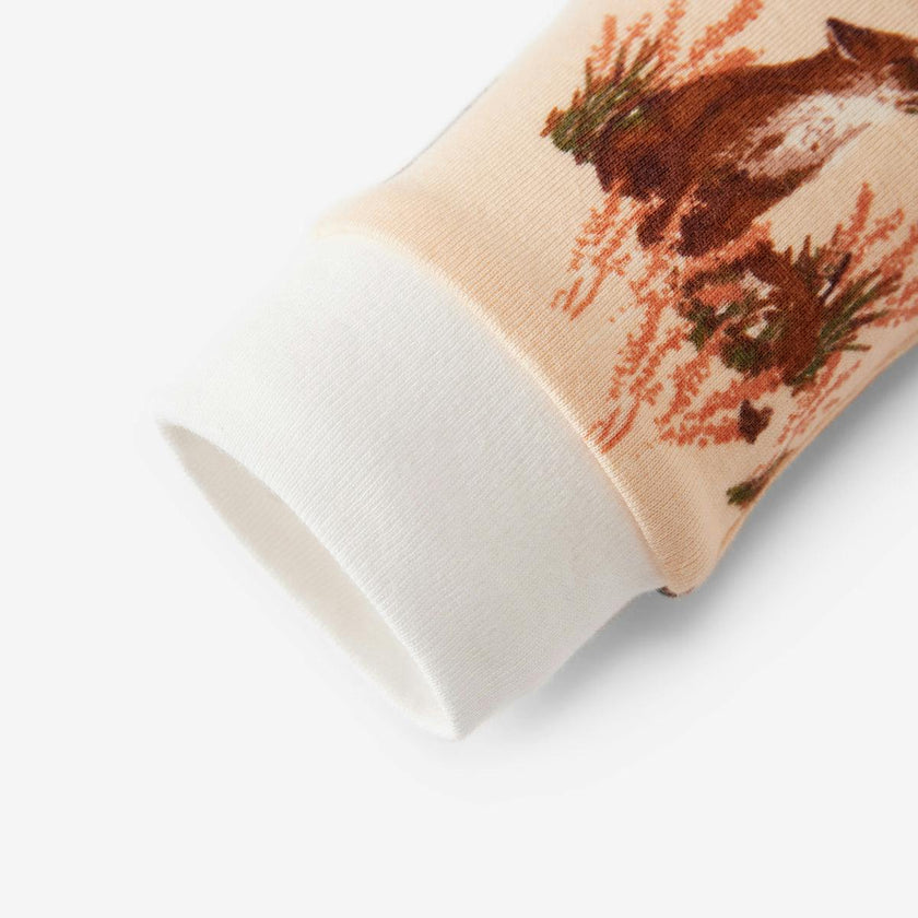 Floral Organic Cotton Zipper Pajama