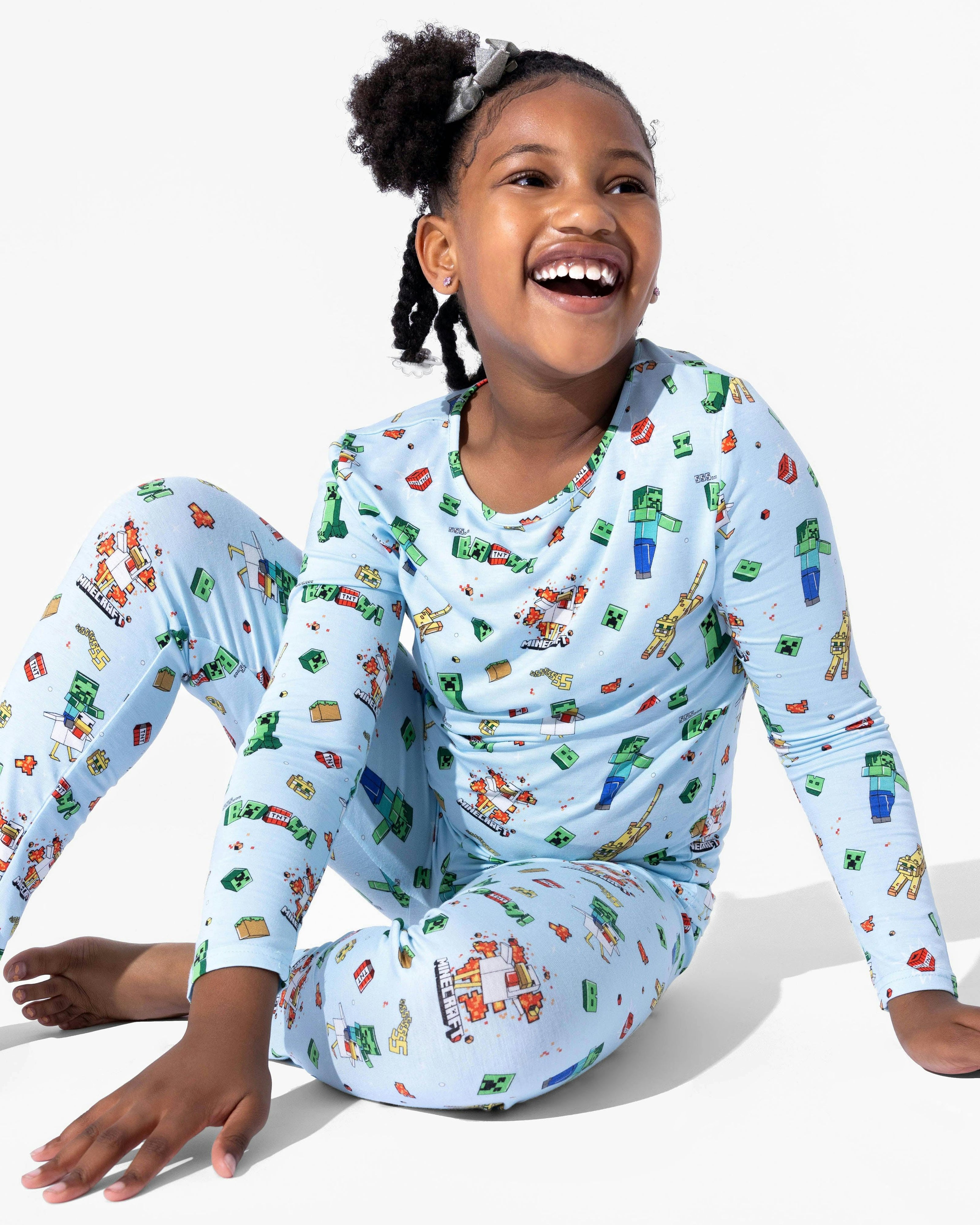Minecraft: Chicken Jockey Bamboo Kids Pajamas