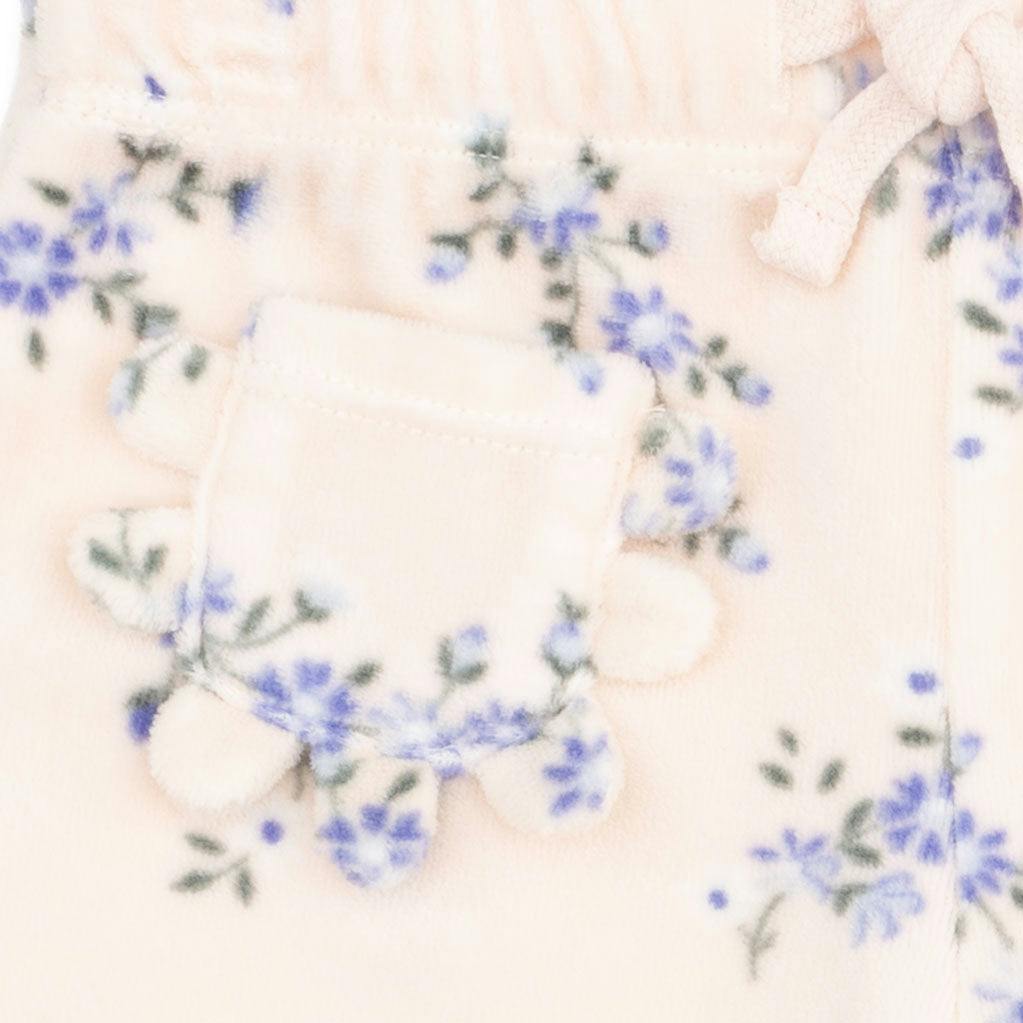 Sweet Hanna Floral Velour - Oversized Sweatshirt and Wide Leg Pant