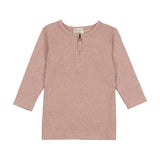 Soft Ribbed 3-Quarter Sleeve Zipped Henley Shirt