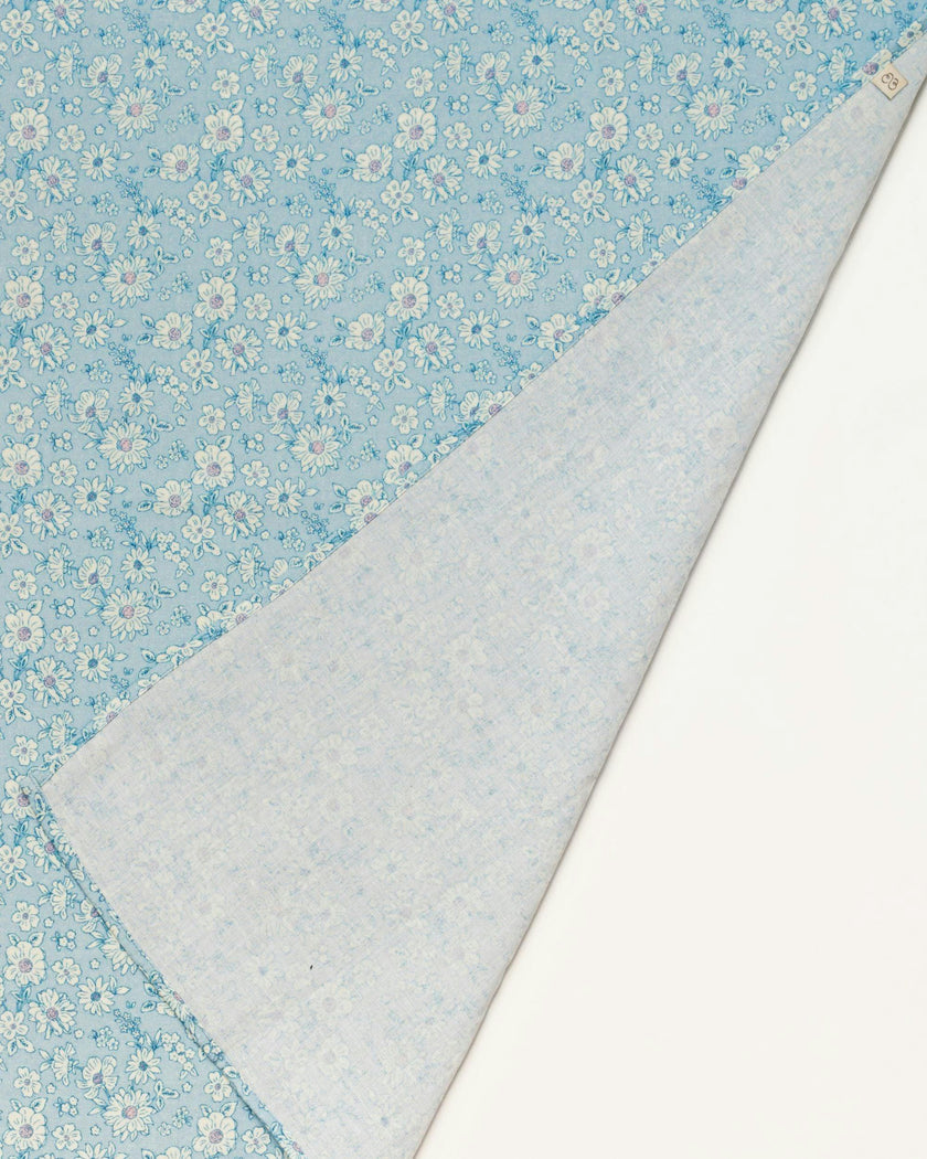 Baby Napkin - Tonal Floral Blue