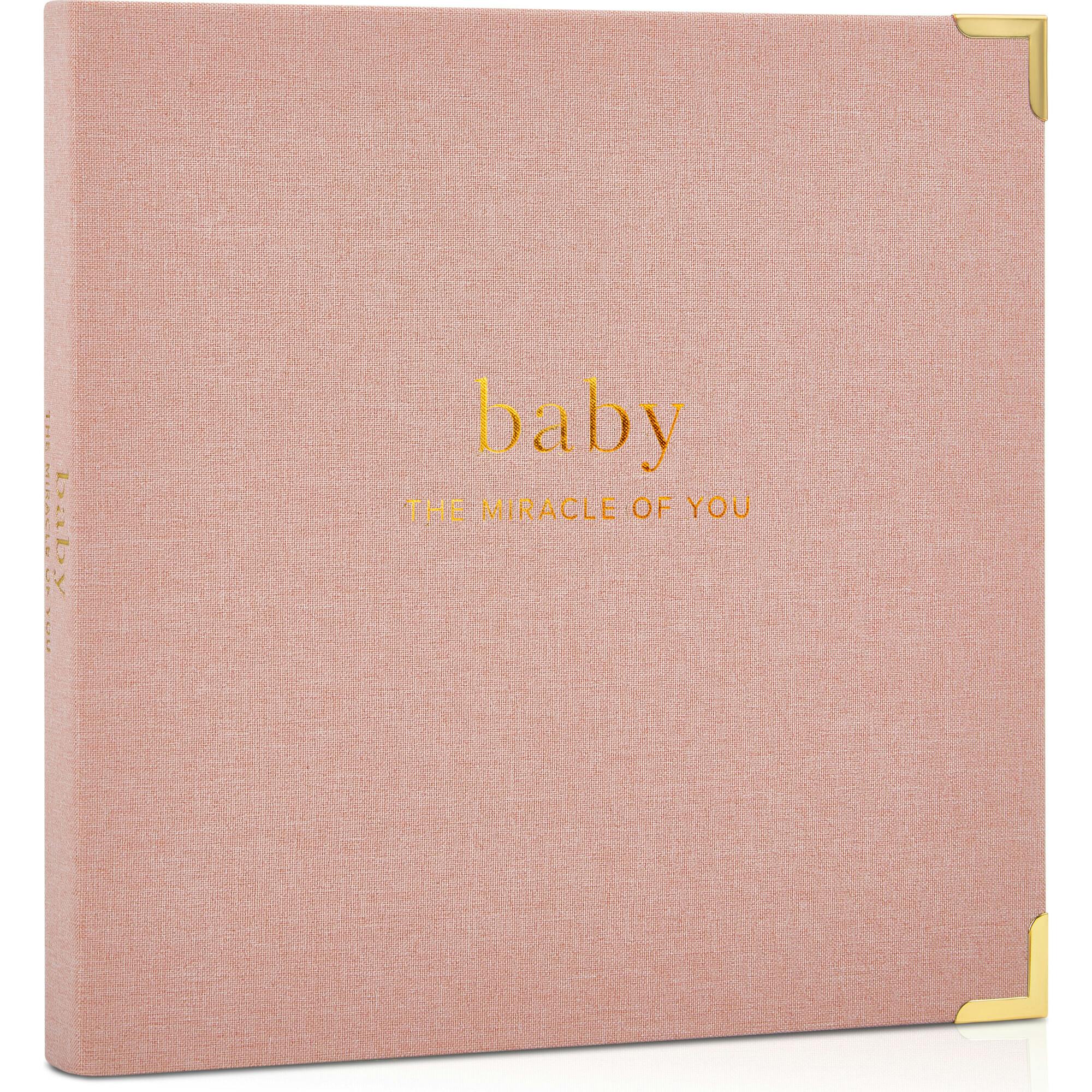 Keepsake Baby Memory Book for Boys and Girls - Timeless First 5 Year Baby Book - Linen Journal Scrapbook & Photo Album - Record Every Milestone Birth to Age 5