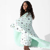Minecraft Sleep Repeat Bamboo Sherpa Blanket