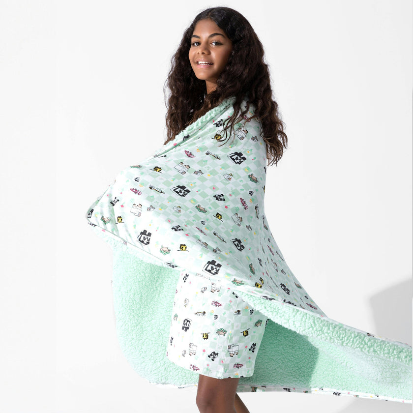 Minecraft: Sleep Repeat Bamboo Sherpa Blanket