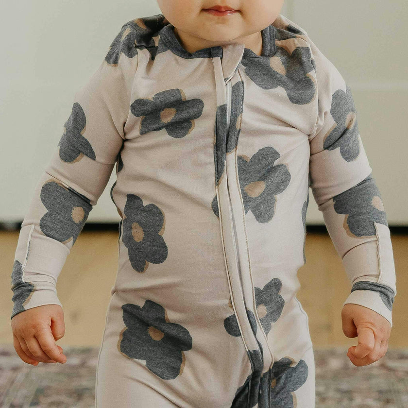 Zip-Up Footie Pajama - Gemma In Tan