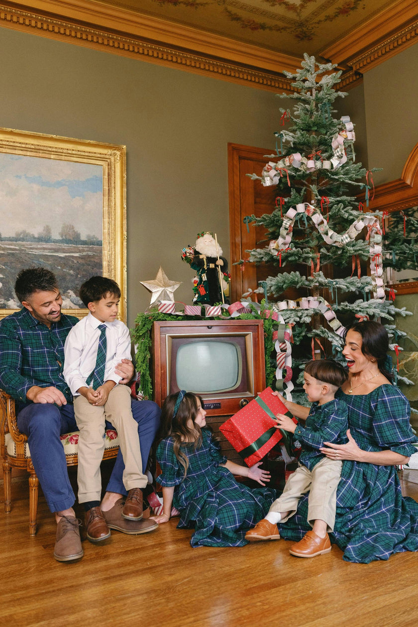 Mens John Shirt in Emerald Plaid